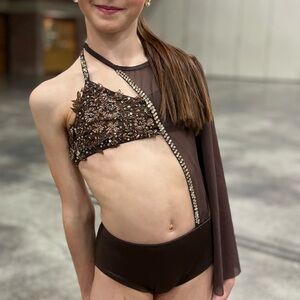 Brown Chelsea b custom dance costume